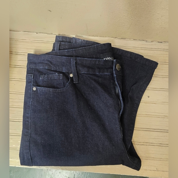 Evans Size 18 Jeans Dark Blue Stretch Soft Ladies Womens Indigo 5 Pocket Design - Picture 8 of 12